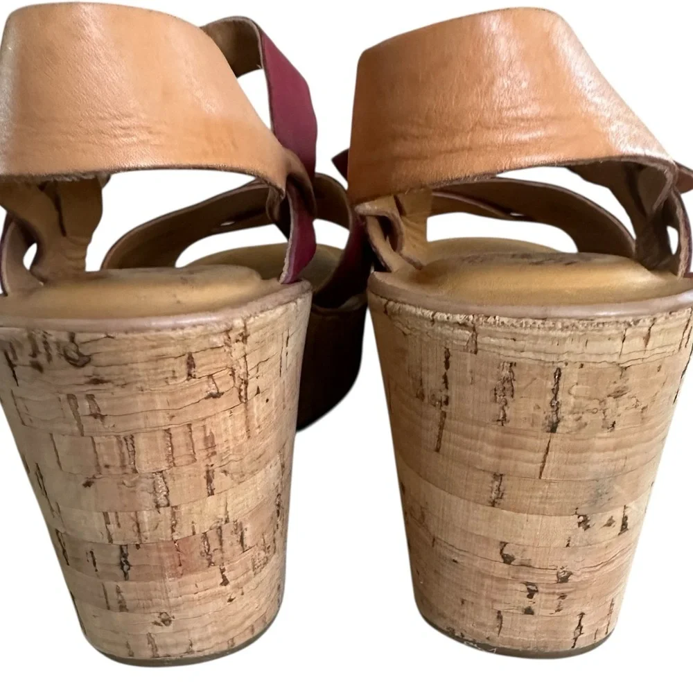 Kork-Ease Women's dark pink /berry Cork Platform Sandals